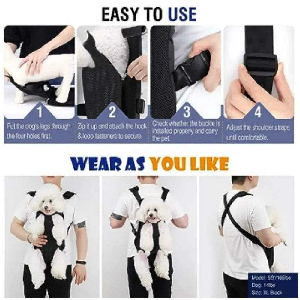 Pet Carrier Backpack, Adjustable Pet Front Cat Dog Carrier Backpack
